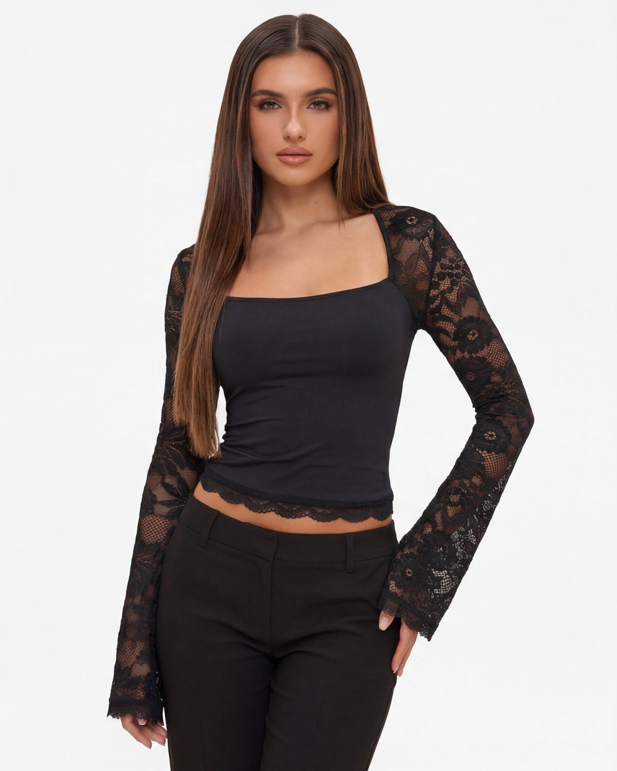 Long Story Lace Sleeve Top – 1