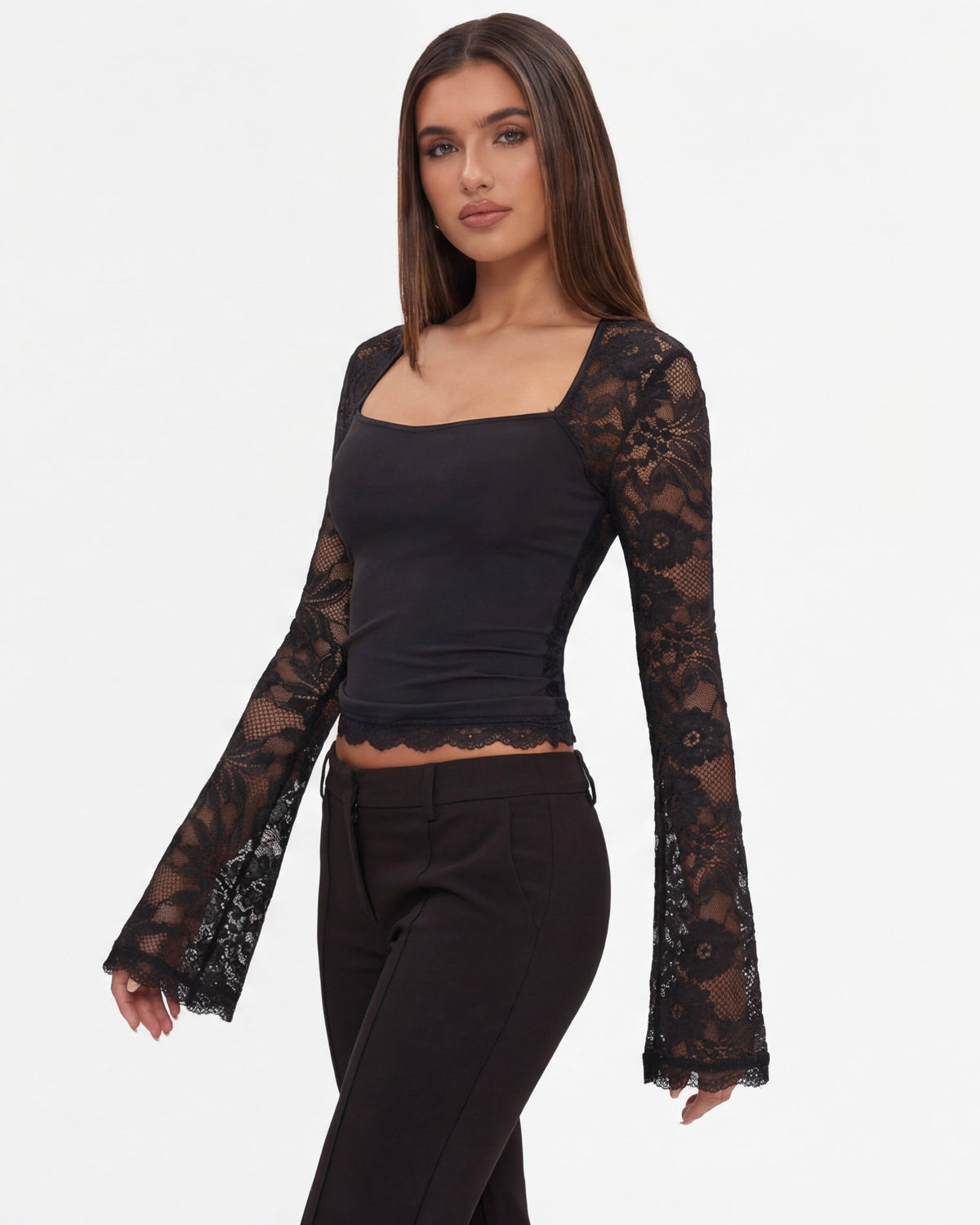 Long Story Lace Sleeve Top – 2