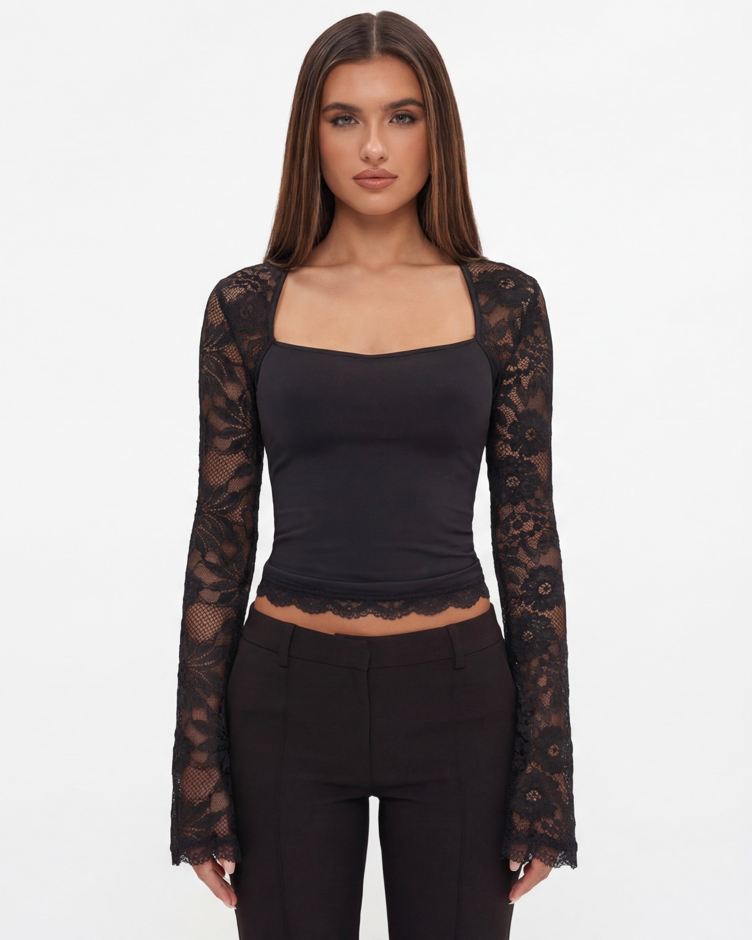 Long Story Lace Sleeve Top – 4