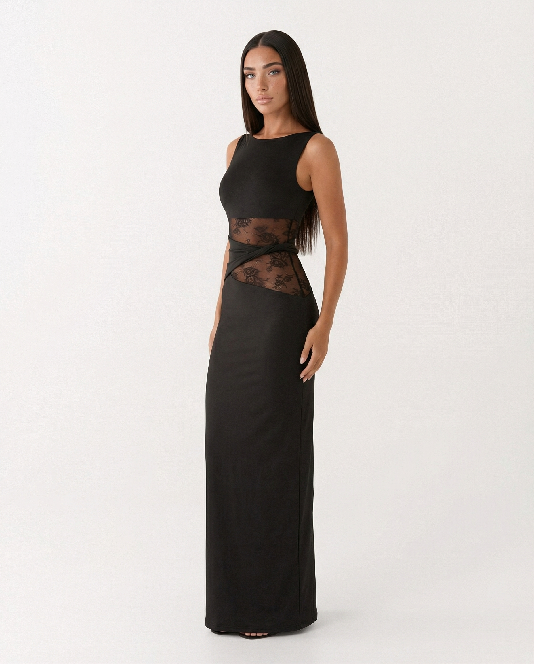 Hidden Agenda Lace Maxi Dress – 2
