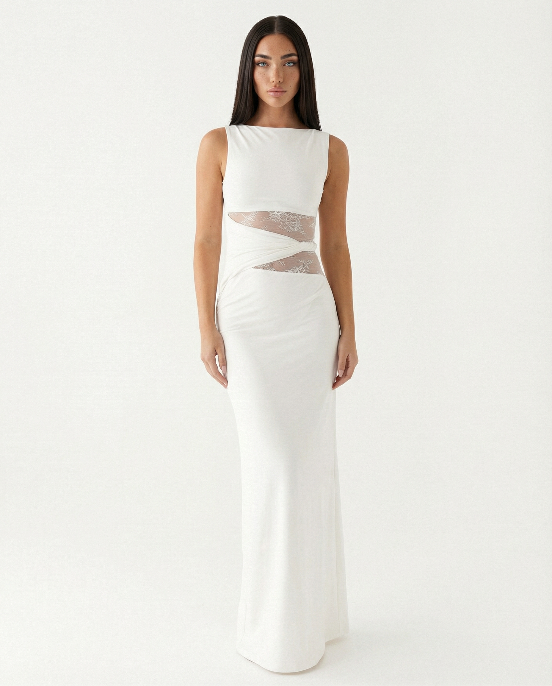 Hidden Agenda Lace Maxi Dress – 7