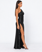 Encore One-Shoulder Satin Maxi Dress – 11