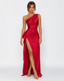 Encore One-Shoulder Satin Maxi Dress – 16