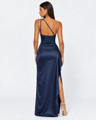 Encore One-Shoulder Satin Maxi Dress – 22