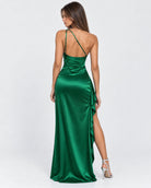 Encore One-Shoulder Satin Maxi Dress – 28