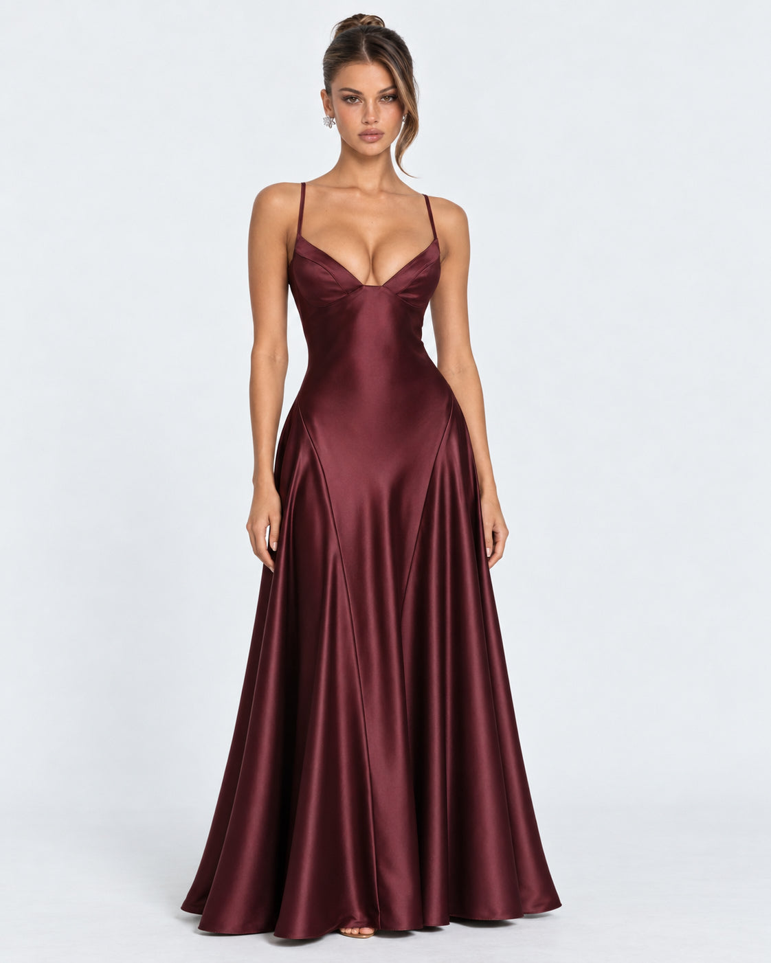 Open Bar Satin Maxi Dress – 1