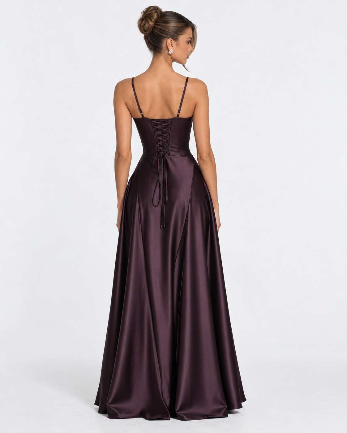 Open Bar Satin Maxi Dress – 10