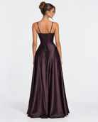 Open Bar Satin Maxi Dress – 10