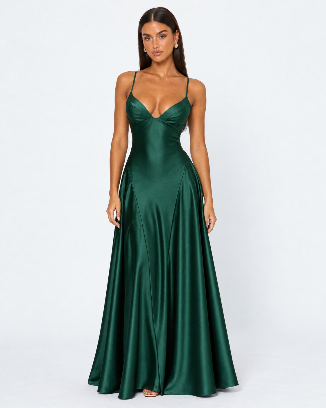 Open Bar Satin Maxi Dress – 11