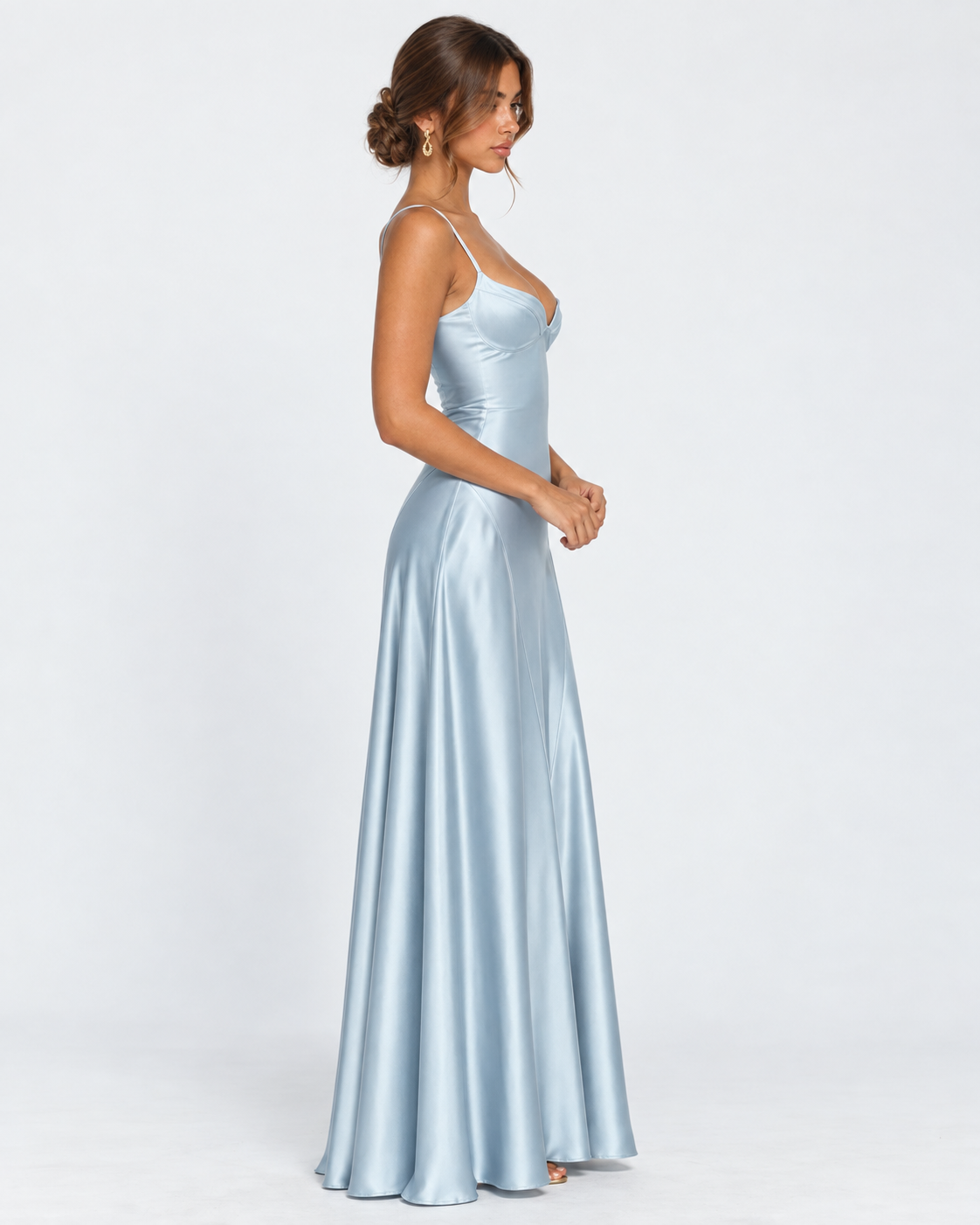 Open Bar Satin Maxi Dress – 18