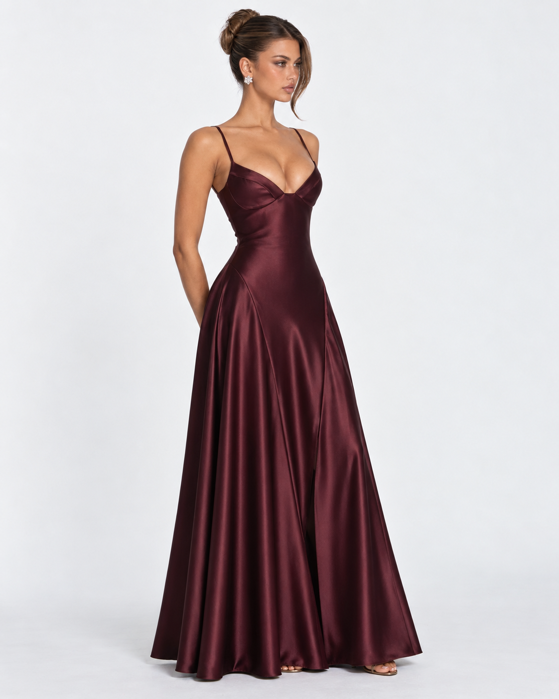 Open Bar Satin Maxi Dress – 2