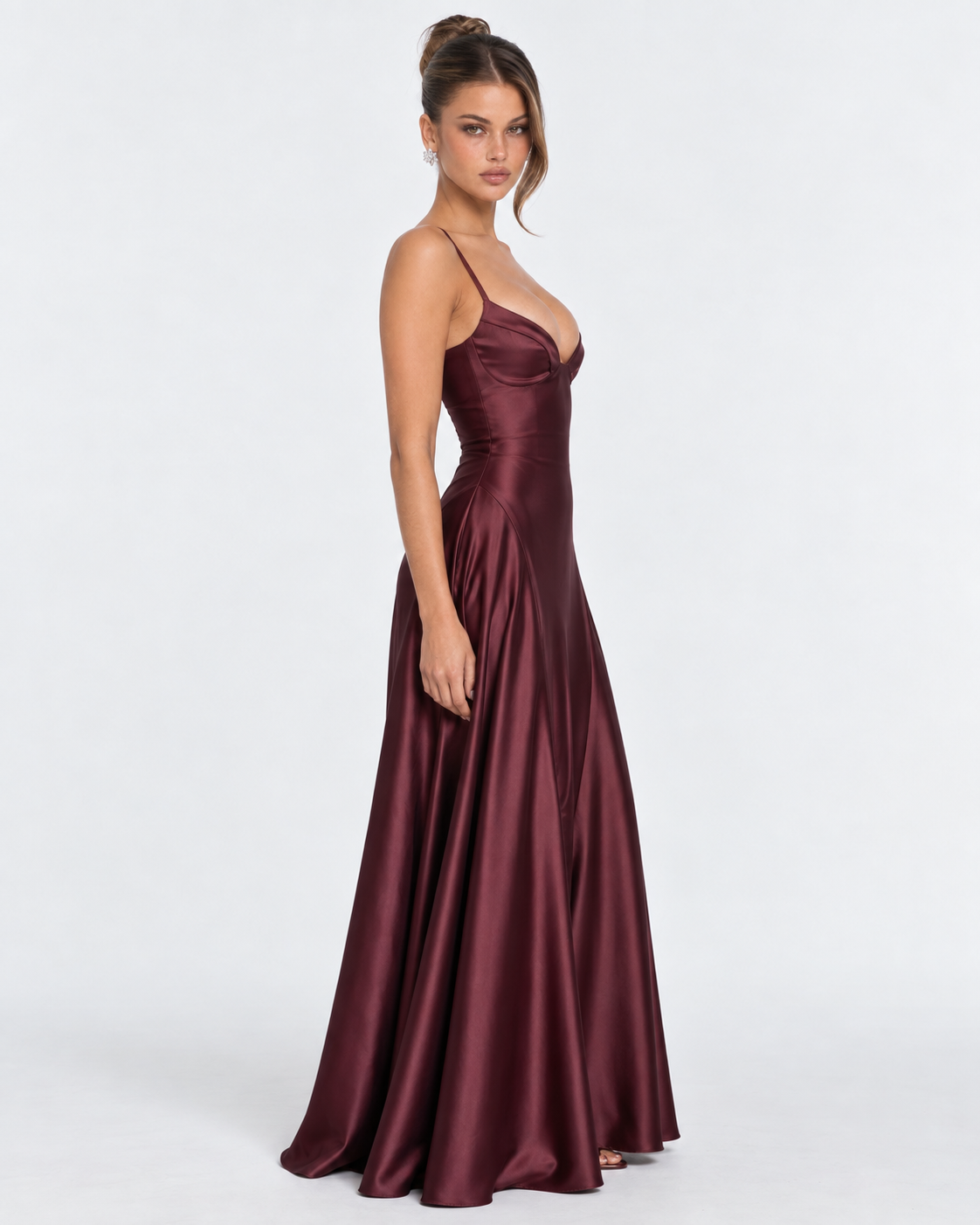 Open Bar Satin Maxi Dress – 3