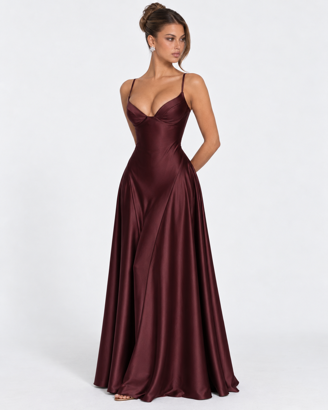 Open Bar Satin Maxi Dress – 4