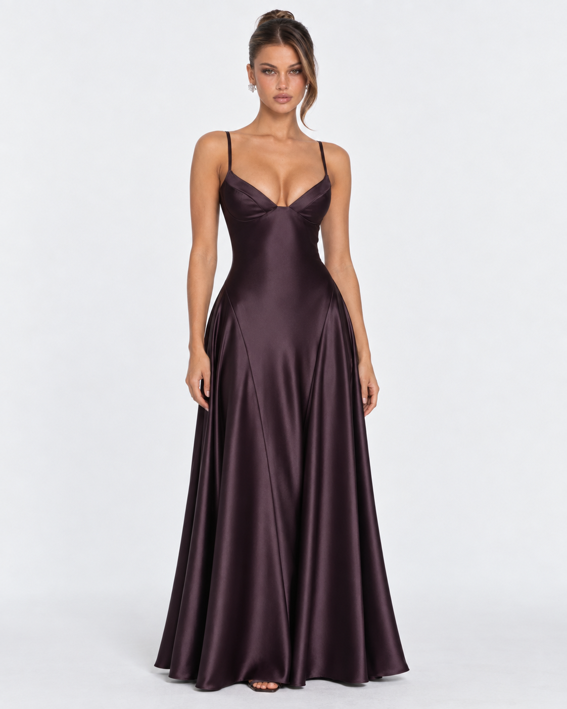 Open Bar Satin Maxi Dress – 6