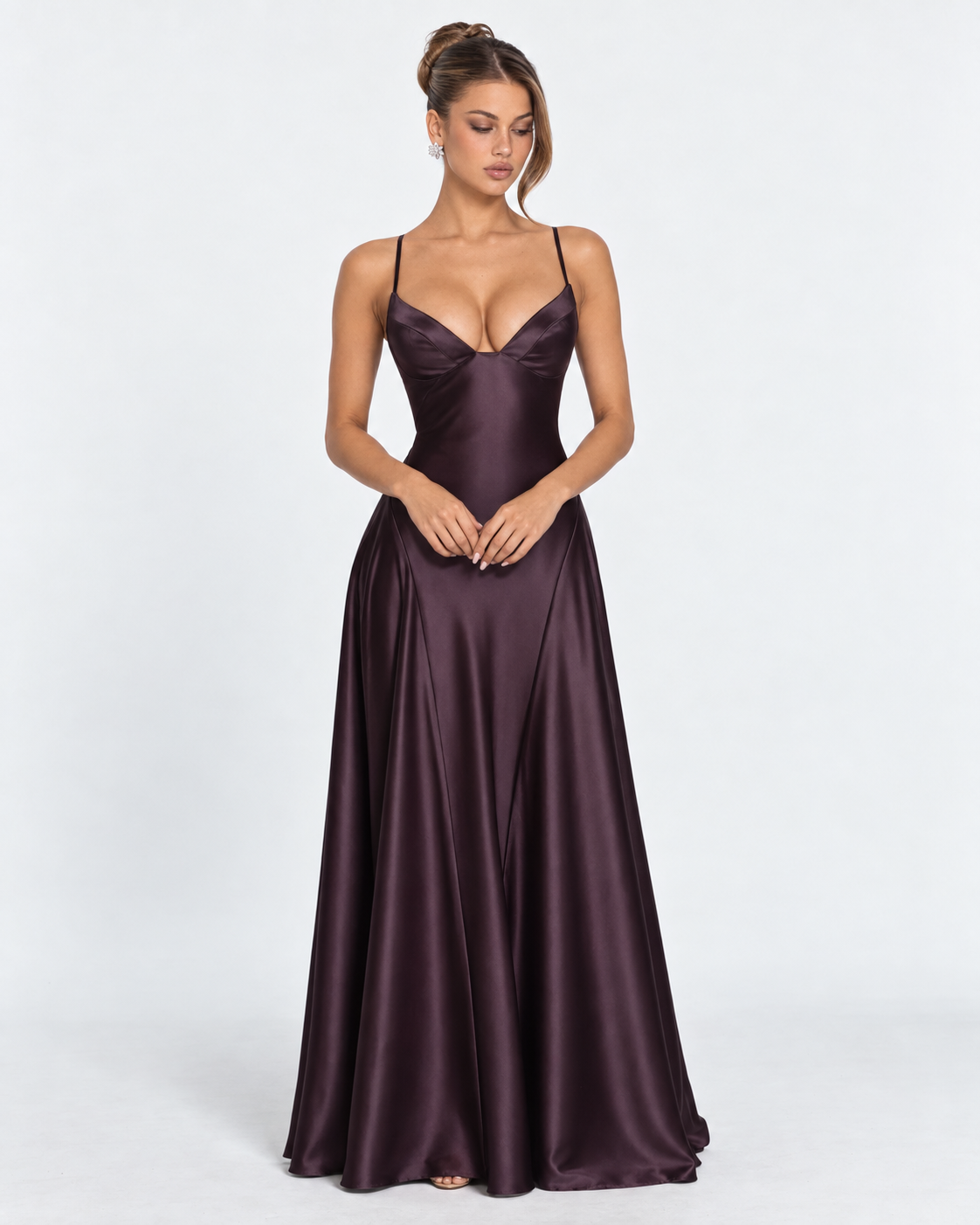 Open Bar Satin Maxi Dress – 7