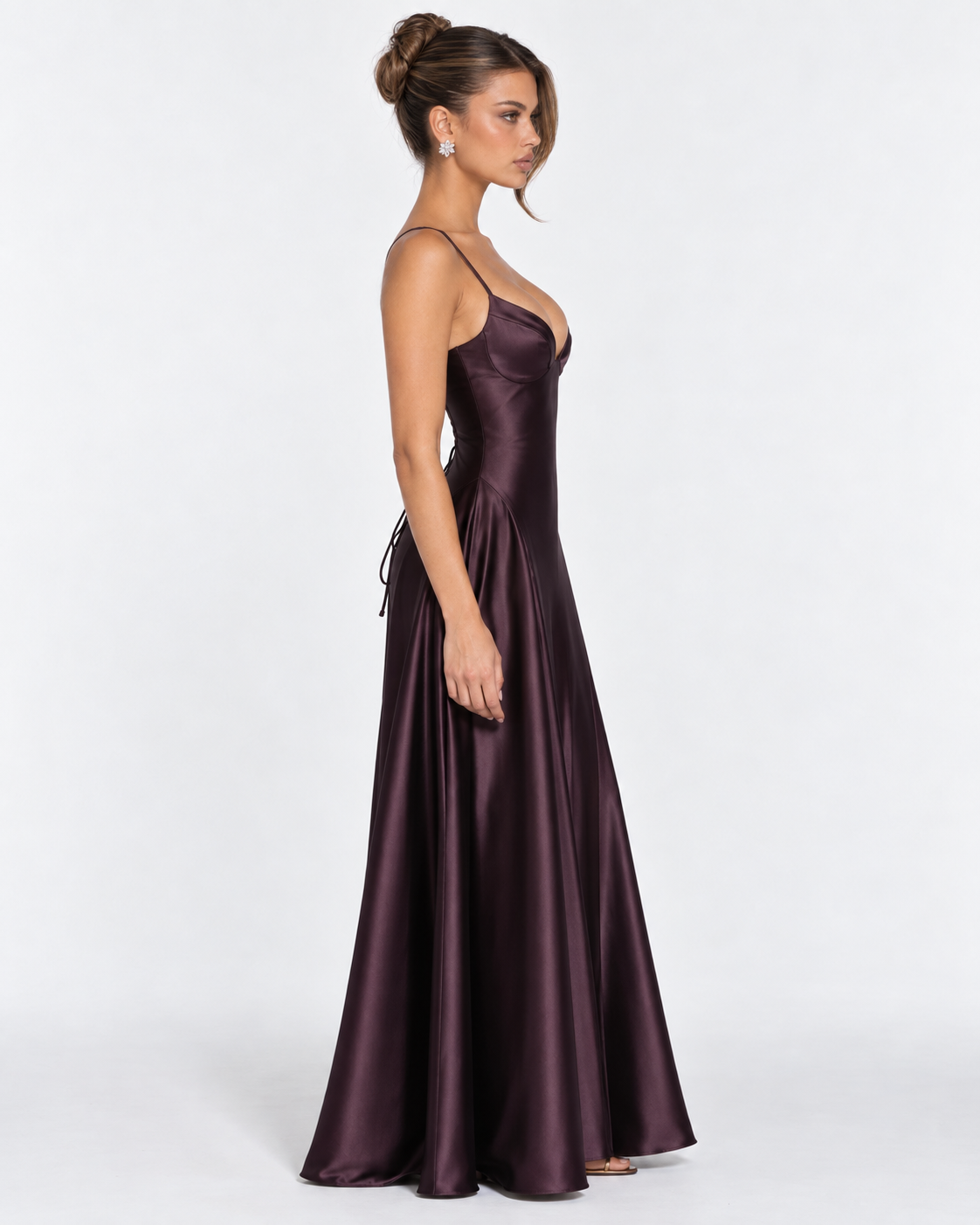 Open Bar Satin Maxi Dress – 8