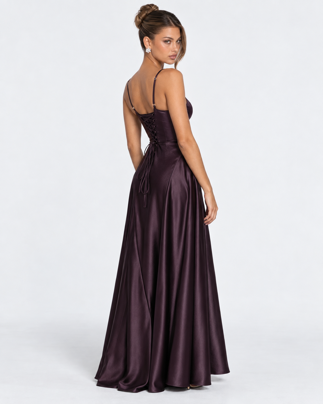 Open Bar Satin Maxi Dress – 9