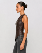 Sharp Edge Faux Leather Top – 4
