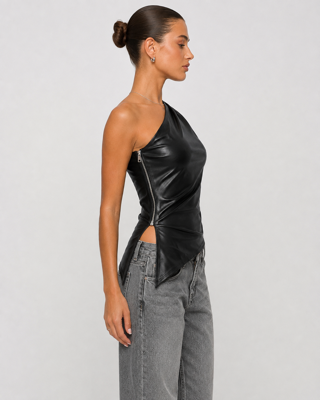 Sharp Edge Faux Leather Top – 6