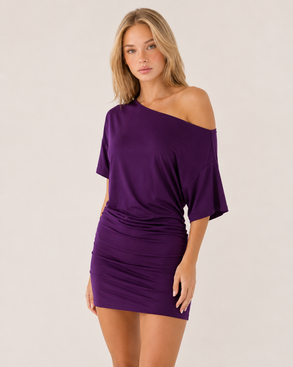 Fair Game Off-Shoulder Mini Dress – 12