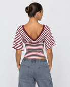Weekend Pass Striped V-Neck Top – 15