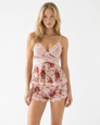 Boudoir Floral Satin Babydoll Set – 1