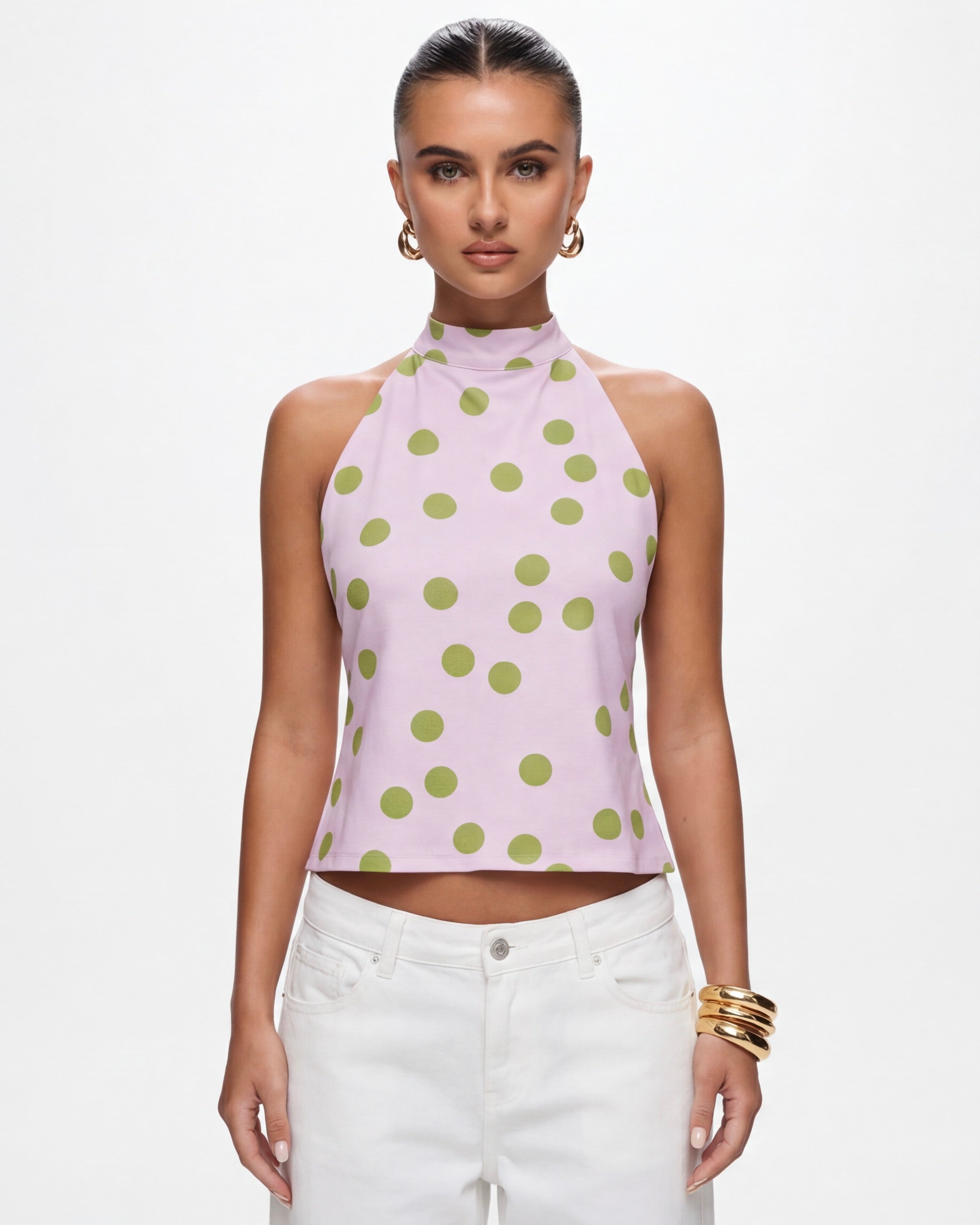 Spot Prize Polka Halter Top – 1