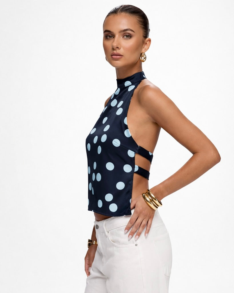 Spot Prize Polka Halter Top – 6
