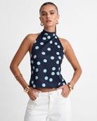 Spot Prize Polka Halter Top – 8