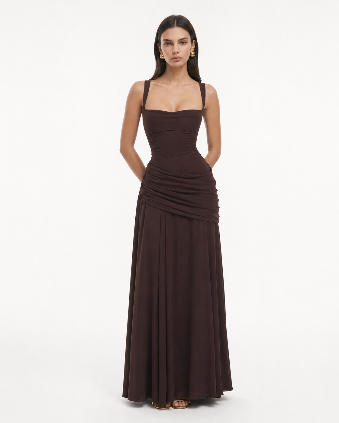 Guest List Square-Neck Maxi Dress – 13