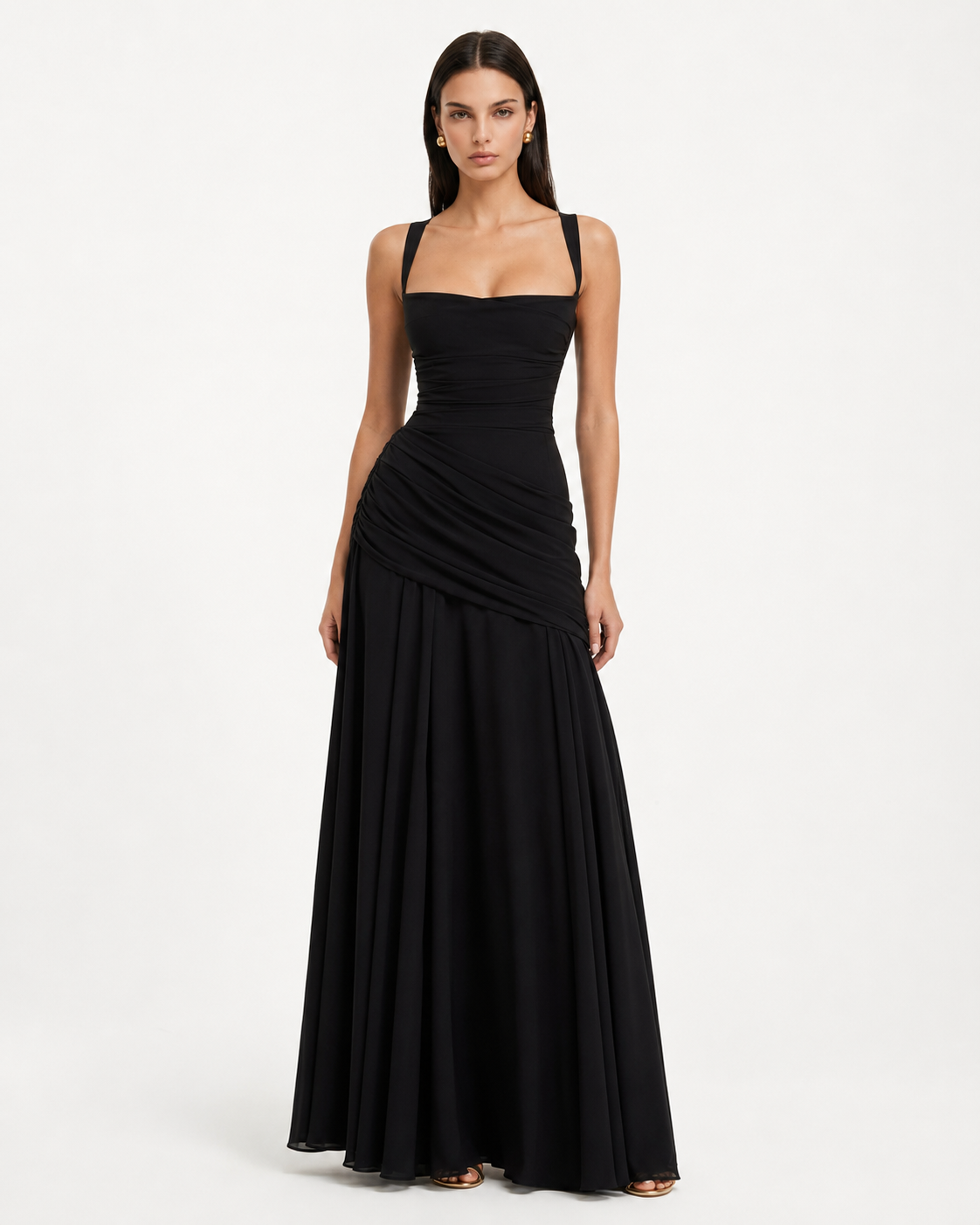 Guest List Square-Neck Maxi Dress – 17