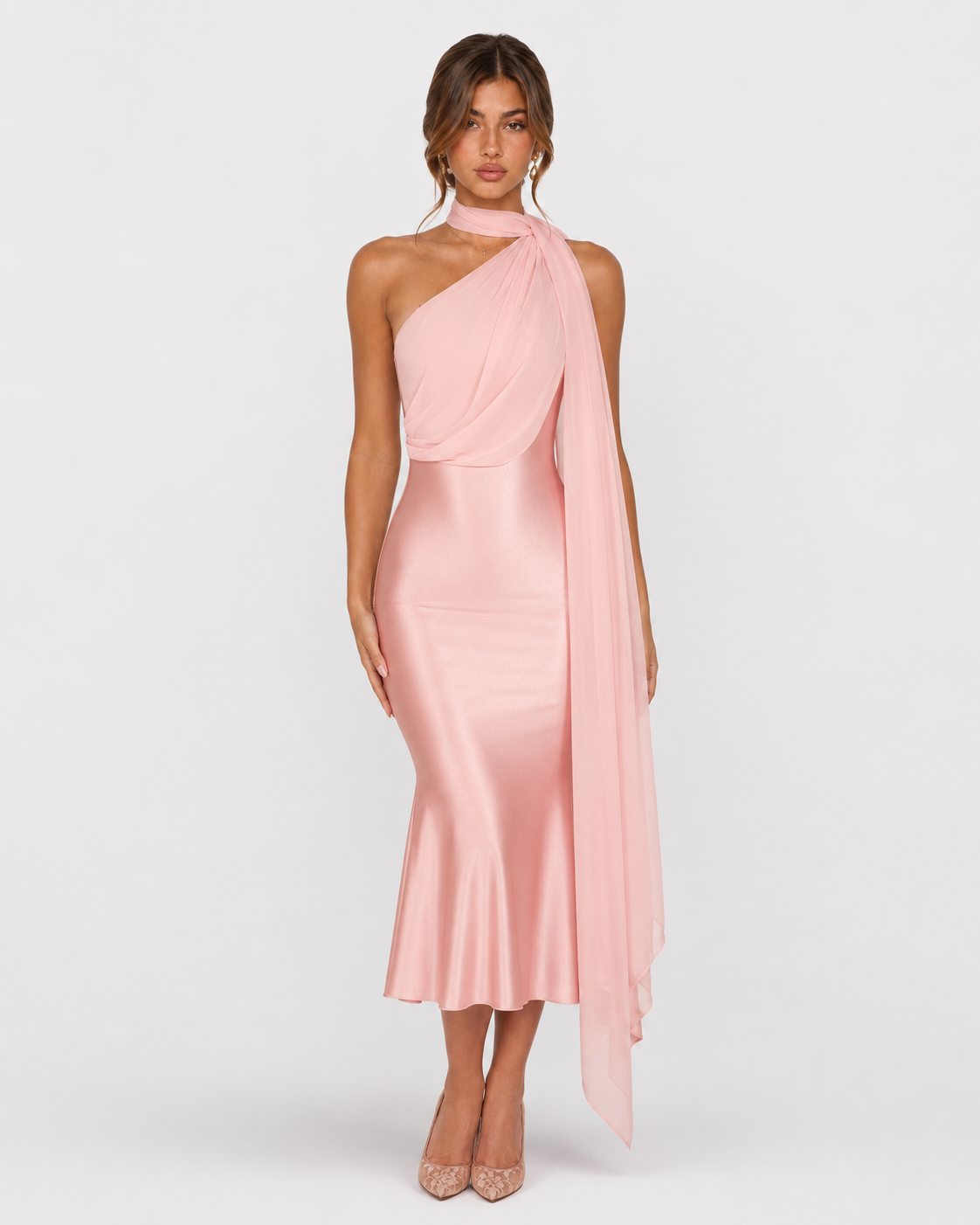 Fresh Start One-Shoulder Midi Dress – 1