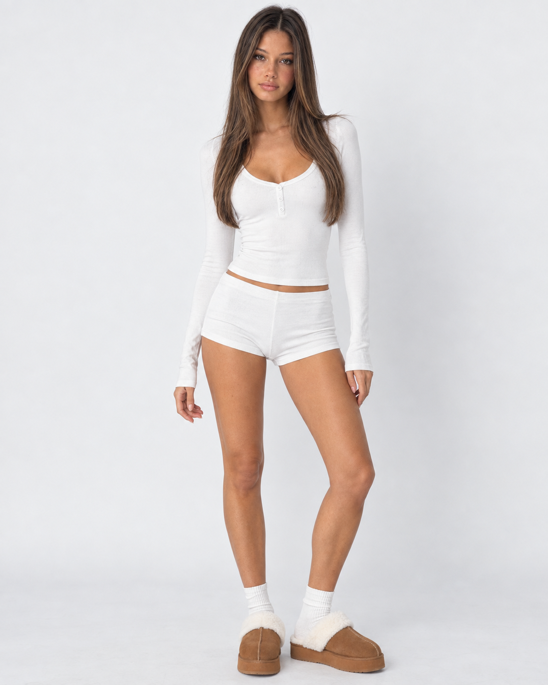 Early Riser Ribbed Henley Set – 16