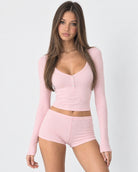 Early Riser Ribbed Henley Set – 21