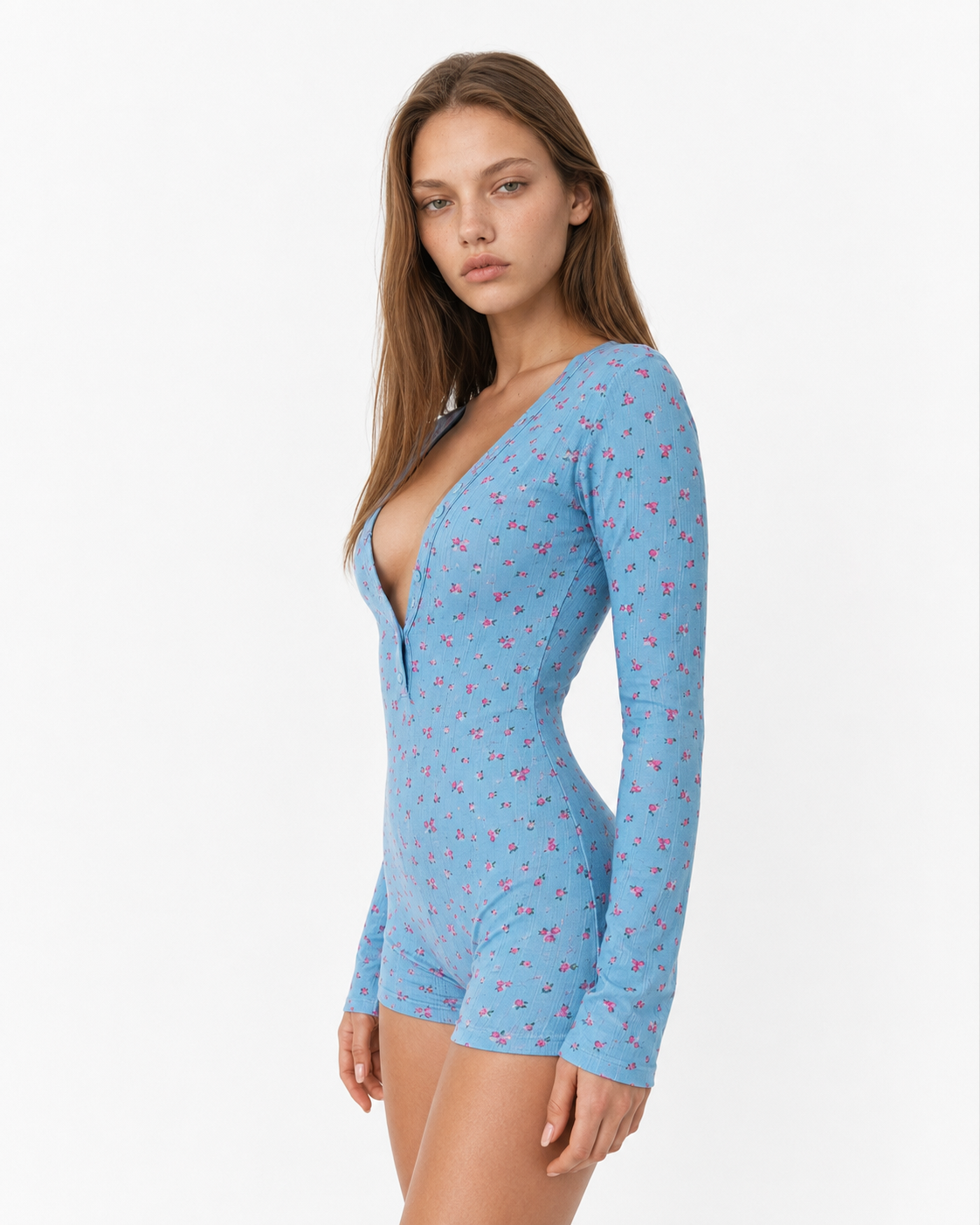 Bed Head Ribbed Henley Romper – 8