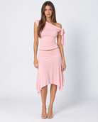 Getaway Glow One-Shoulder Skirt Set – 1
