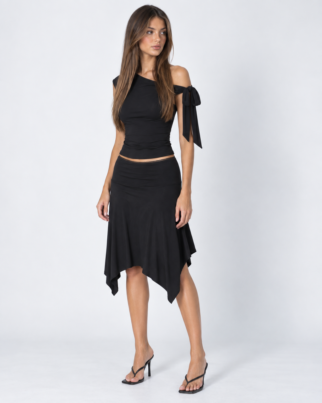 Getaway Glow One-Shoulder Skirt Set – 11