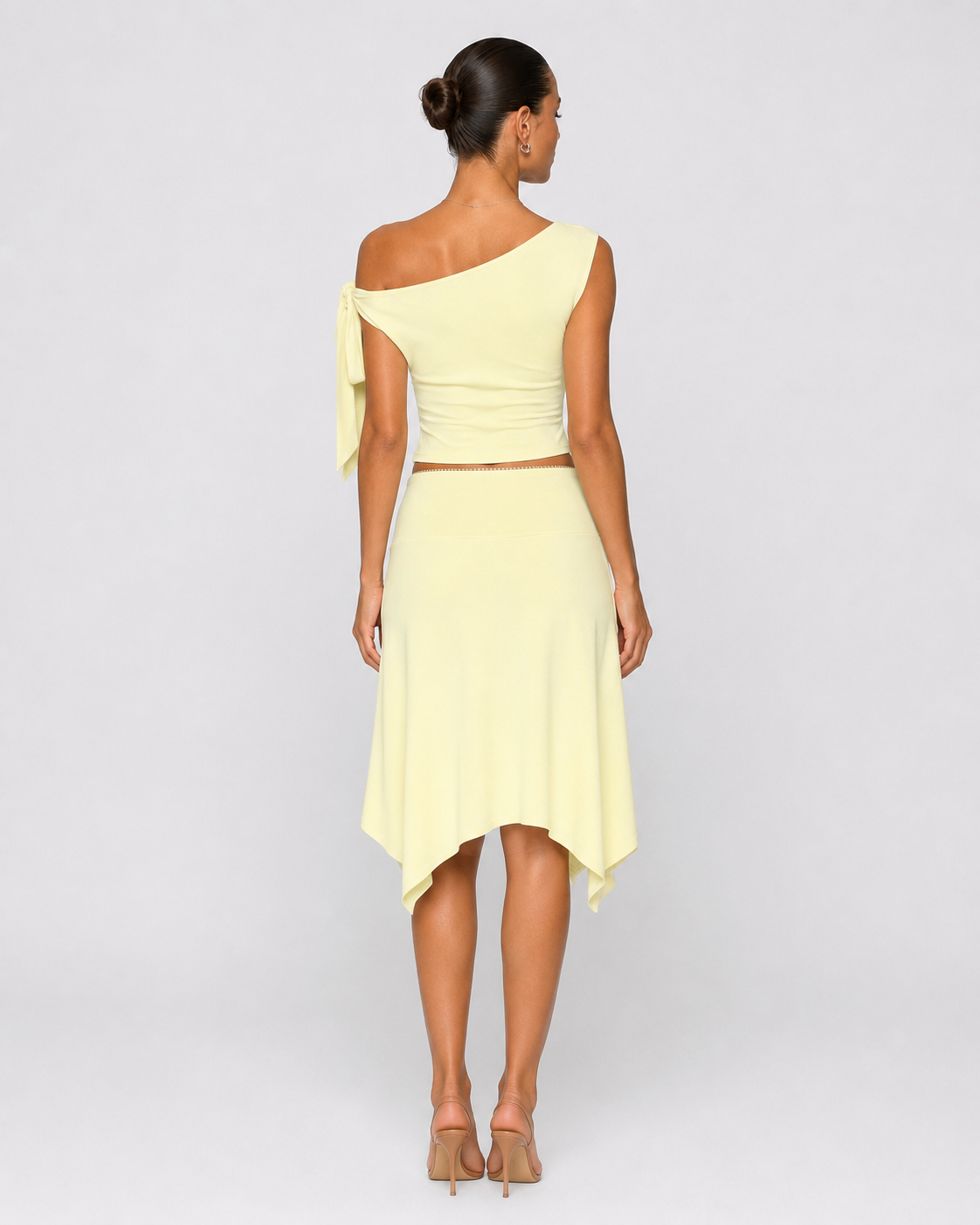 Getaway Glow One-Shoulder Skirt Set – 9