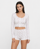 Bouquet Toss Ribbed Pyjama Set – 1
