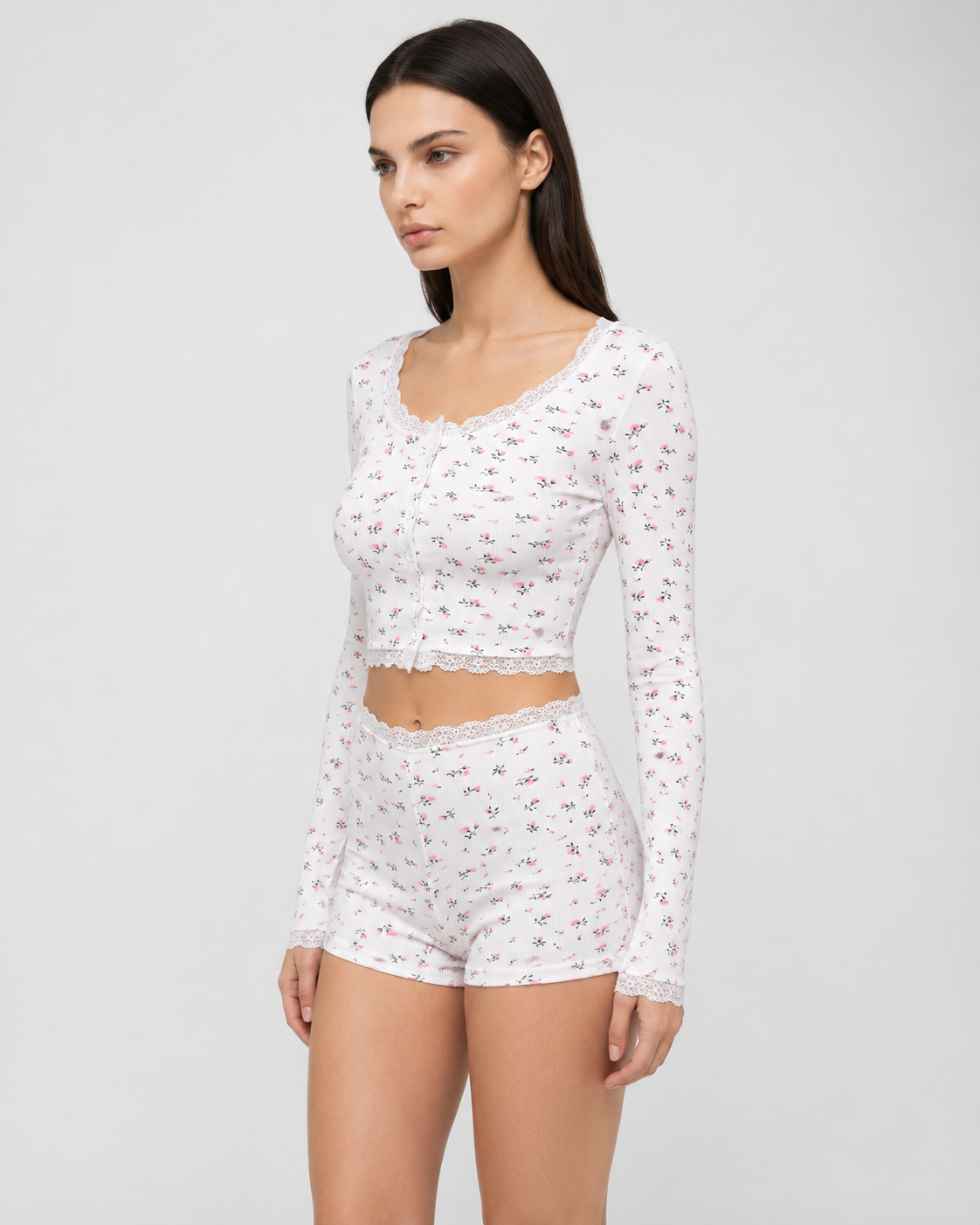 Bouquet Toss Ribbed Pyjama Set – 2