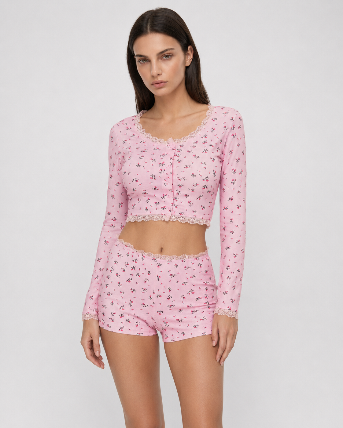 Bouquet Toss Ribbed Pyjama Set – 5
