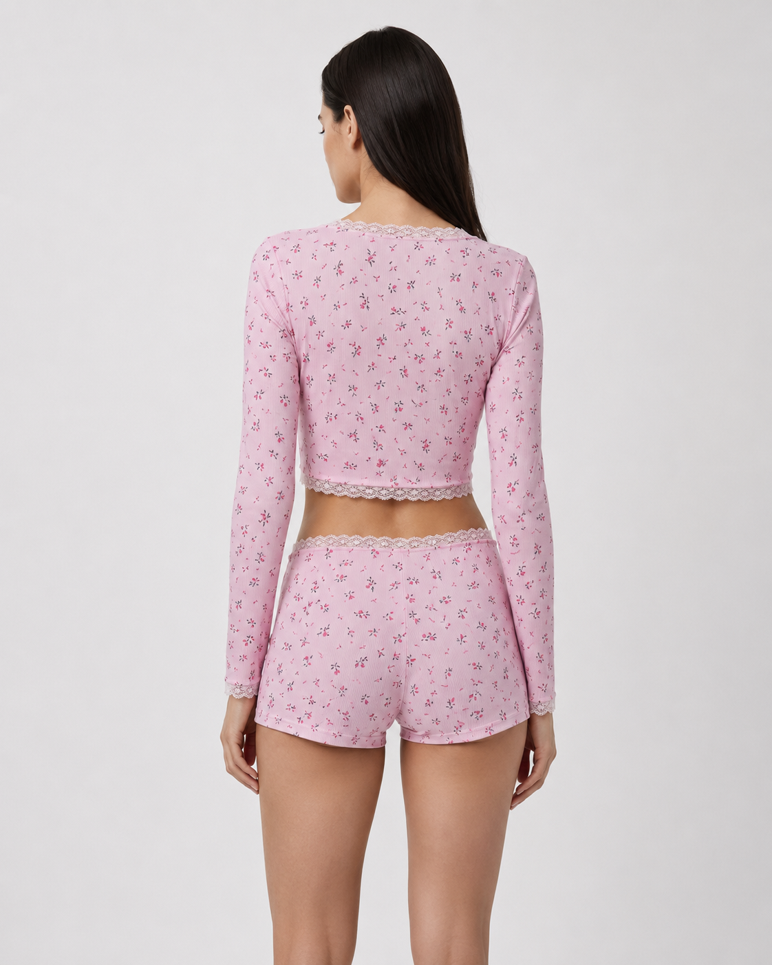 Bouquet Toss Ribbed Pyjama Set – 8