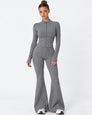 Zipped Lips Ribbed Cardigan Set – 1