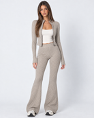 Zipped Lips Ribbed Cardigan Set – 6