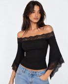 Flashback Lace Off-Shoulder Top – 2