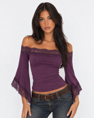 Flashback Lace Off-Shoulder Top – 8