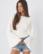 Wave Hello Ruched Bell-Sleeve Top – 11