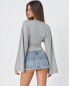 Wave Hello Ruched Bell-Sleeve Top – 4