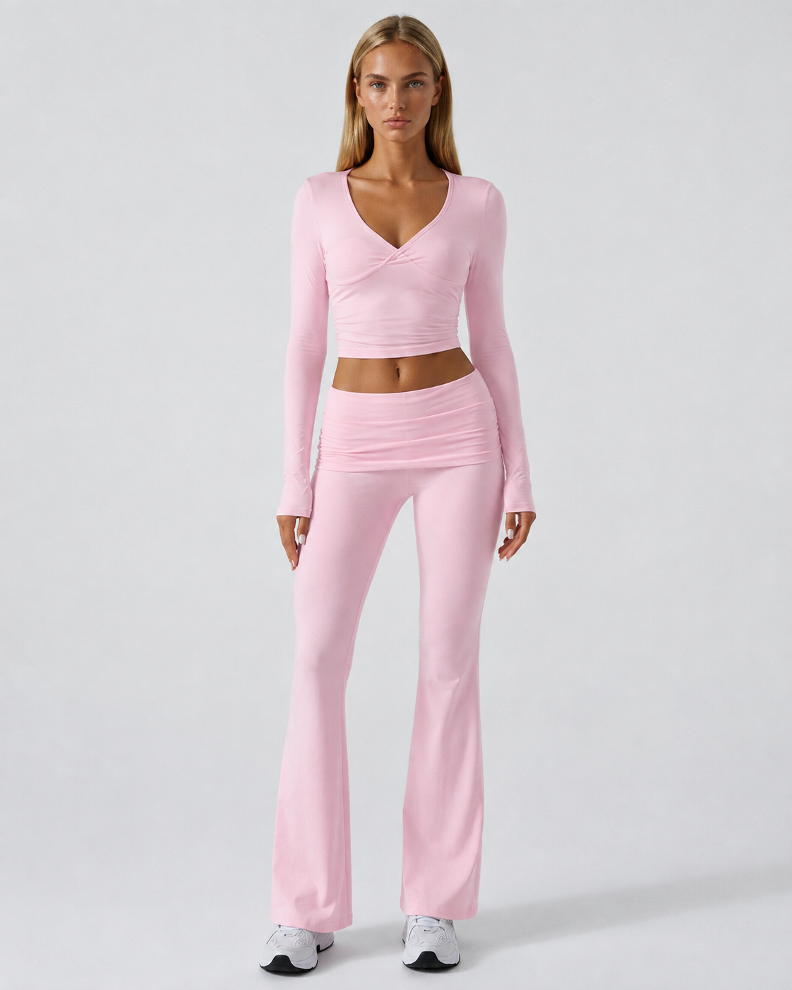 Twist Ending Flare Pants Set – 1