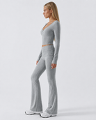 Twist Ending Flare Pants Set – 12